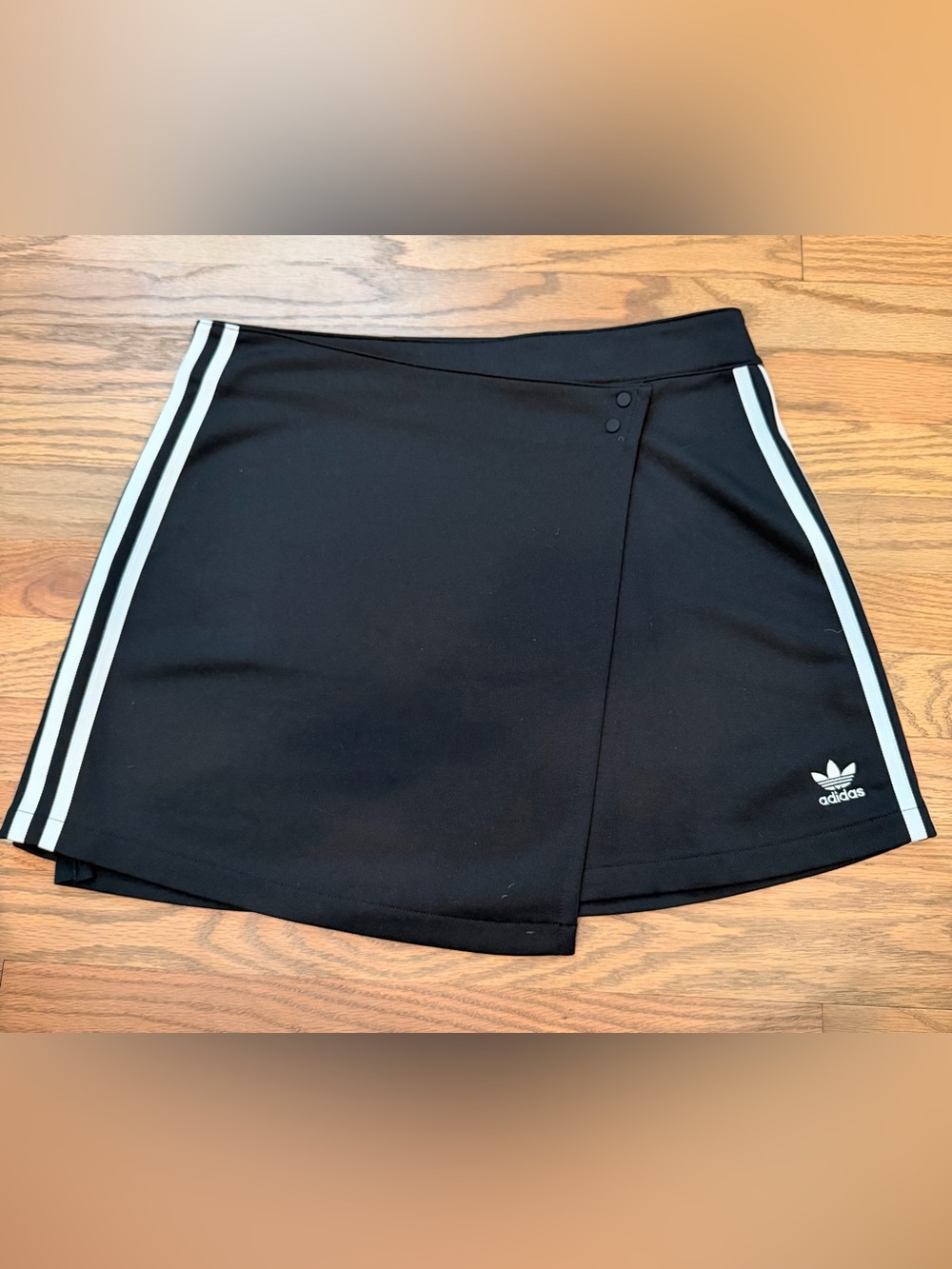adidas Black Skirt with White Side Stripes